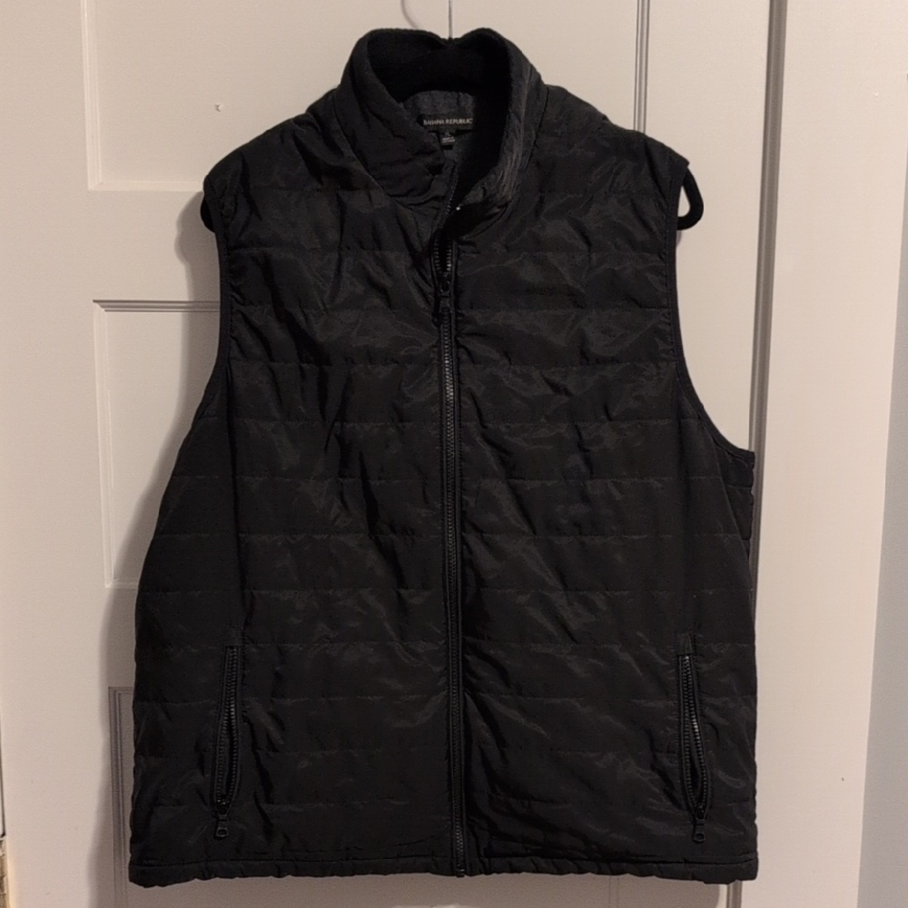 Banana Republic Black Quilted Puffer Vest